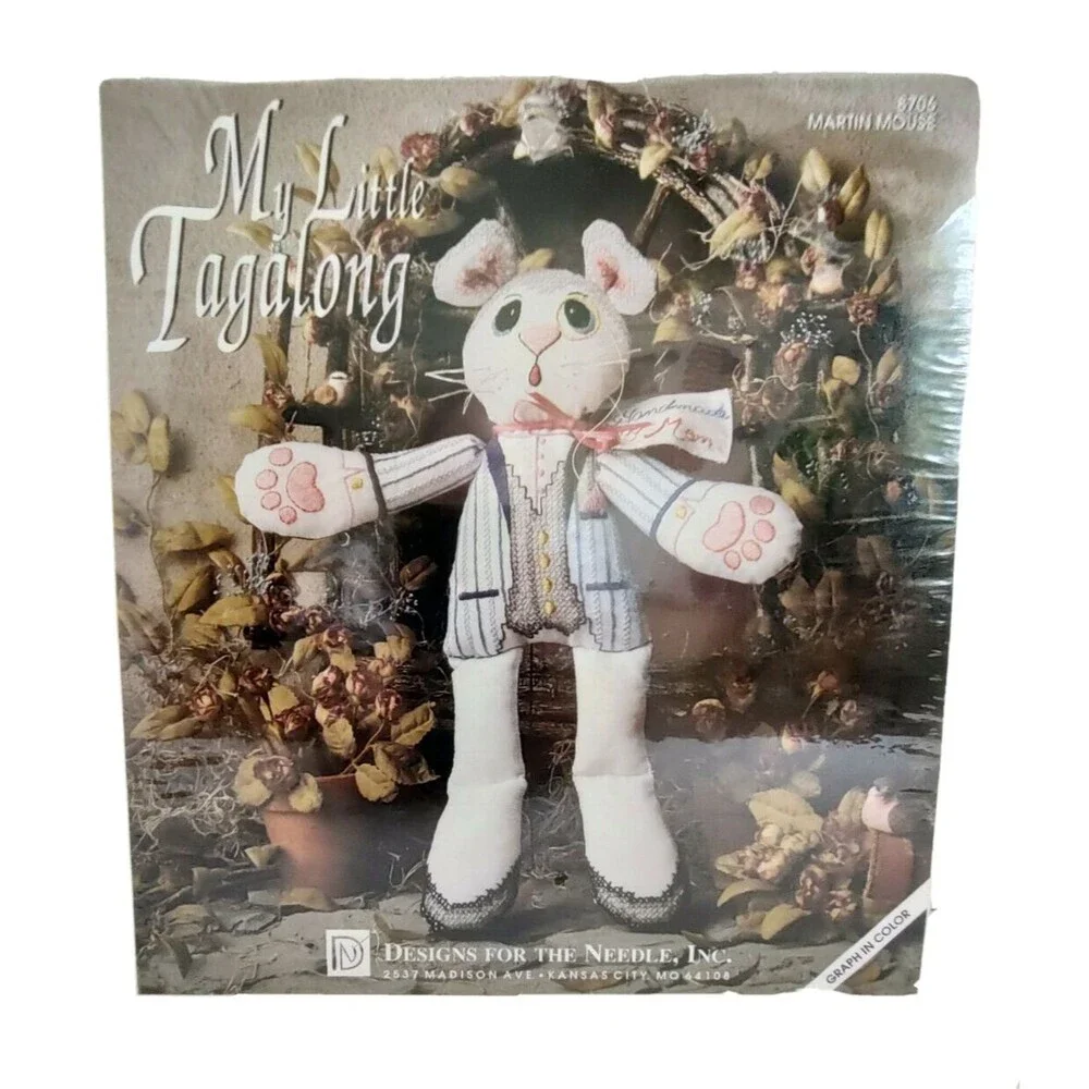 My Little Tagalong Kit Martin Mouse 8706 NIP Designs Needle Cross Stitch Craft